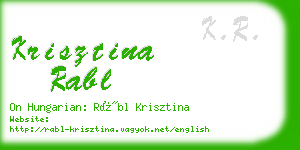 krisztina rabl business card